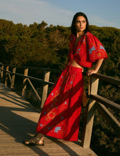 Cargar imagen en el visor de la galería, Falda Amapola Embroidery Rojo