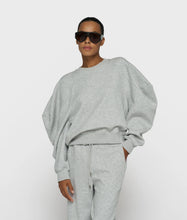 Cargar imagen en el visor de la galería, Jersey Puff Sleeve Neoprene Light Grey Melee