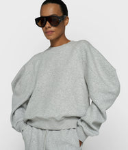 Cargar imagen en el visor de la galería, Jersey Puff Sleeve Neoprene Light Grey Melee