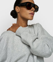 Cargar imagen en el visor de la galería, Jersey Puff Sleeve Neoprene Light Grey Melee