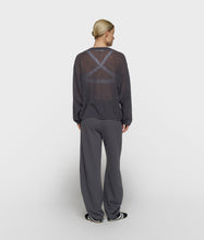 Cargar imagen en el visor de la galería, Jersey Thin V Neck Knit Steel Blue