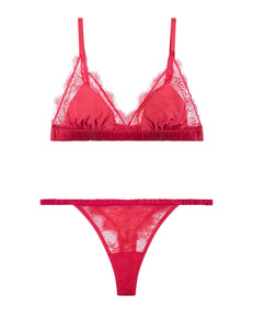 Conjunto Love Lace Fresa