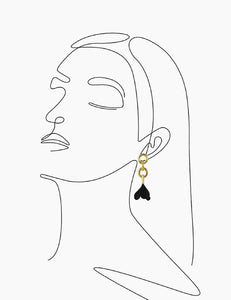 Pendientes Cadena Negros