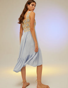 Vestido Crochet Blue