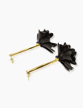 Cargar imagen en el visor de la galería, Pendientes Flor Negro