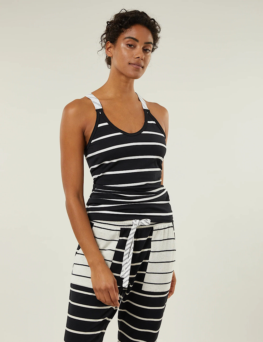 Top Wrapper Stripes Black