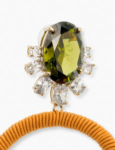 Pendientes de cristal y cordón